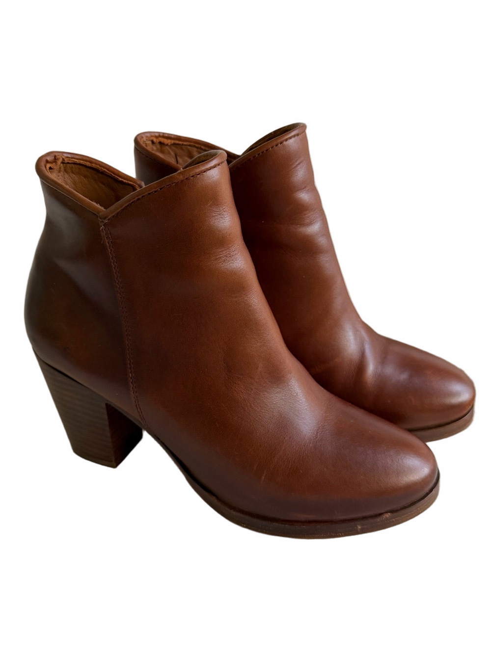 Thursday Boot Company - Women's Uptown Leather Ankle Boots Size 8.5 Cognac Brown